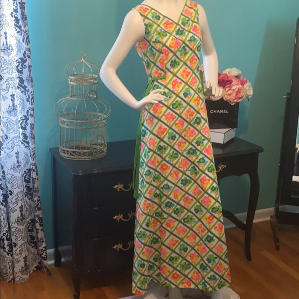 Vintage 1960s Tanner of North Carolina Maxi Dress